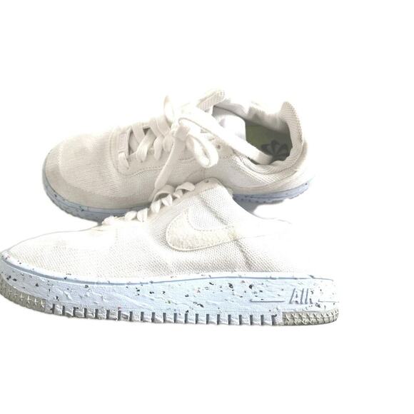 Nike AF1 Crater Flyknit White/White-Pure Platinum DC7273-100 Women's Size 9 - Picture 2 of 14